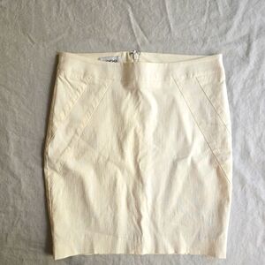 Bebe Vintage Ivory 90s Y2K White Tailored Pencil Mini Skirt Spring
